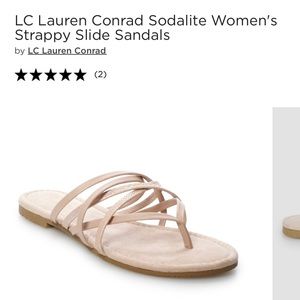 NWT Lauren Conrad sandal in tan, also in black